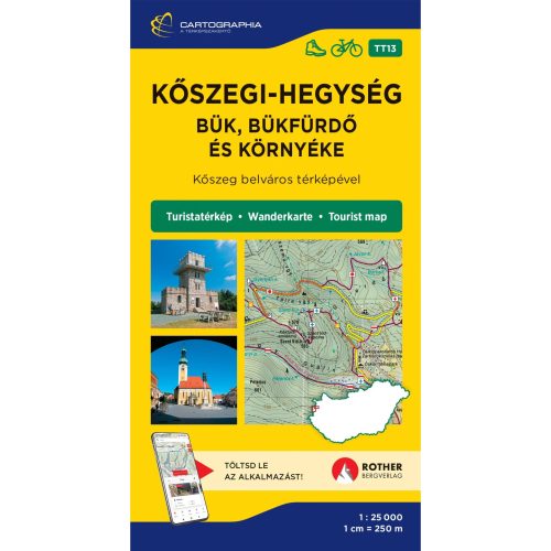 Kőszeg Mountains, hiking map - Cartographia