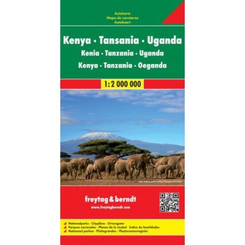 Kenya, Tanzánia, Uganda autótérkép - Freytag-Berndt