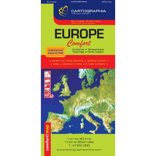 Európa Comfort autótérkép - Cartographia
