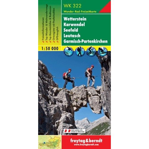 Wetterstein, Karwendel, Seefeld, Leutasch, Garmisch-Partenkirchen turistatérkép (WK 322) - Freytag-Berndt