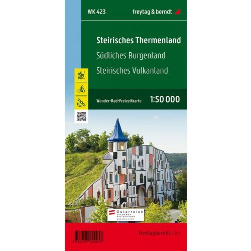 Stájer fürdővidék, Dél- Burgenland, stájer vulkánvidék turistatérkép (WK 423) - Freytag-Berndt