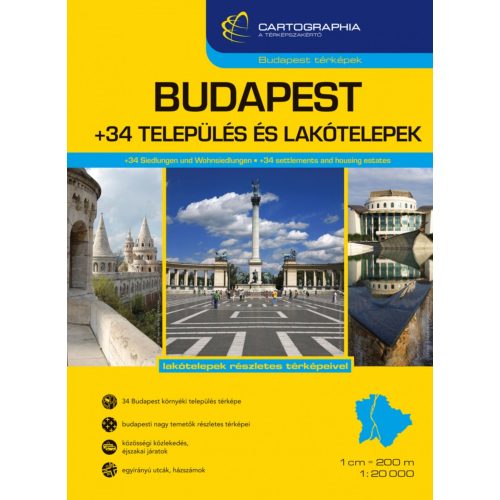 Budapest + 34 környéki település atlasz - Cartographia