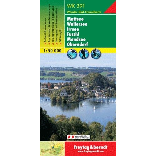Mattsee, Wallersee, Irrsee, Fuschl, Mondsee turistatérkép (WK 391) - Freytag-Berndt