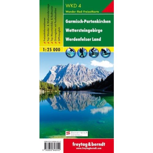 Garmisch-Partenkirchen, Wettersteingebirge, Werdenfelser Land turistatérkép (WKD 4) - Freytag-Berndt