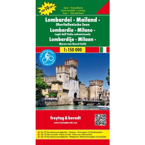 Lombardy & Milan, travel map - Freytag-Berndt Top 10 Tips