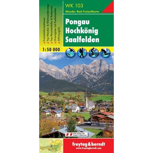 Pongau, Hochkönig, Saalfelden turistatérkép (WK 103) - Freytag-Berndt