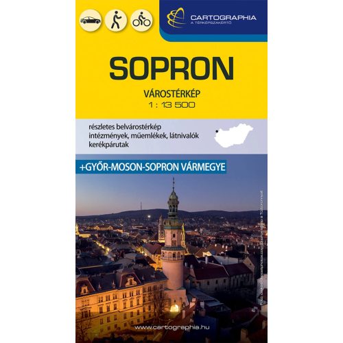 Sopron, city map - Cartographia