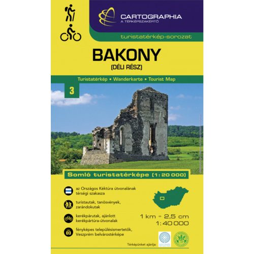 Bakony (South), hiking map - Cartographia