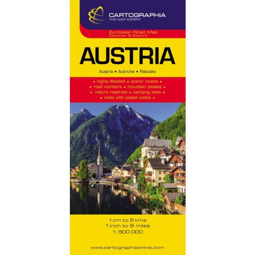 Ausztria autótérkép - Cartographia