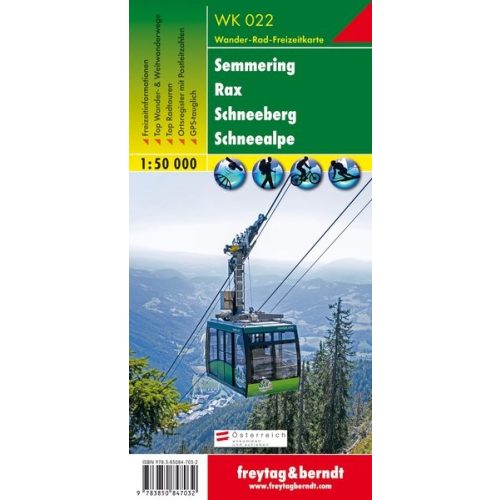 Semmering, Rax, Schneeberg & Schneealpe, hiking map (WK 022) - Freytag-Berndt