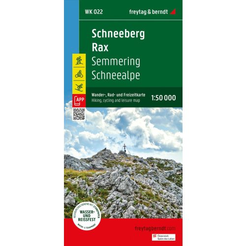 Semmering, Rax, Schneeberg & Schneealpe, hiking map (WK 022) - Freytag-Berndt