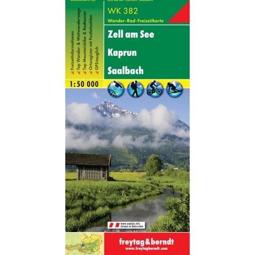 Zell am See, Kaprun, Saalbach turistatérkép (WK 382) - Freytag-Berndt