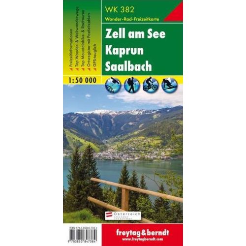 Zell am See, Kaprun & Saalbach, hiking map (WK 382) - Freytag-Berndt