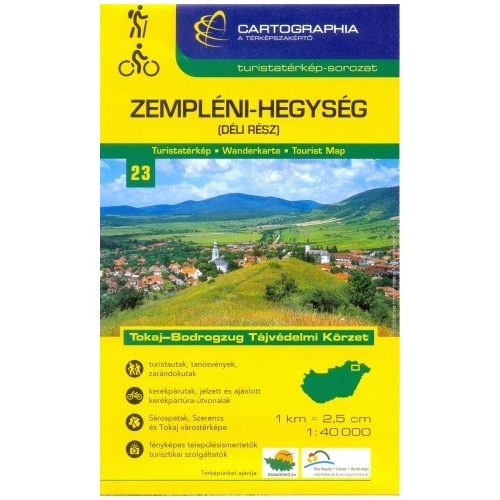Zempléni-hegység (dél) turistatérkép - Cartographia