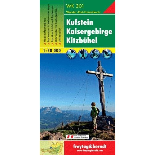Kufstein, Kaisergebirge & Kitzbühel, hiking map (WK 301) - Freytag-Berndt
