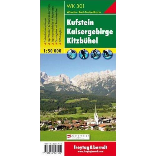 Kufstein, Kaisergebirge & Kitzbühel, hiking map (WK 301) - Freytag-Berndt