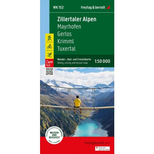 Zillertaler Alpen, hiking map (WK 152) - Freytag-Berndt