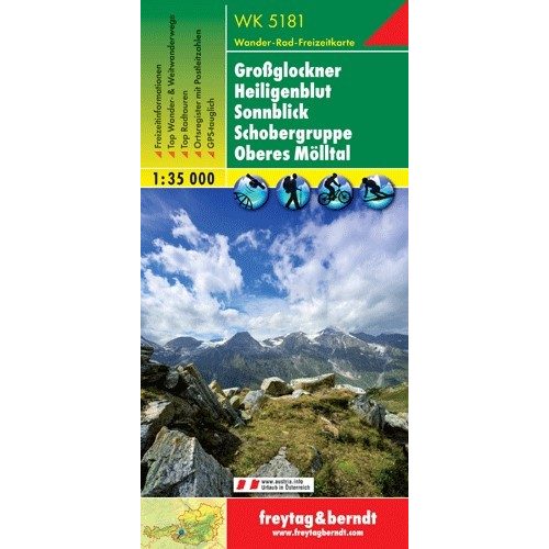 Großglockner, Heiligenblut, Sonnblick, Schobergruppe, Oberes Mölltal turistatérkép (WK 5181) - Freytag-Berndt