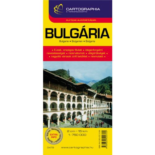 Bulgária autótérkép - Cartographia