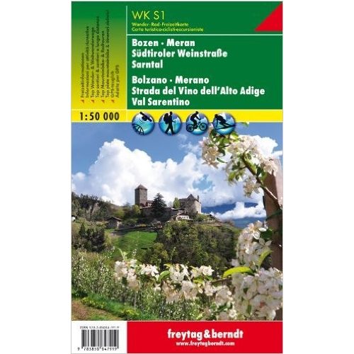 Bolzano, Merano, dél-tiroli borút, Val Sarentino turistatérkép (WKS 1) - Freytag-Berndt