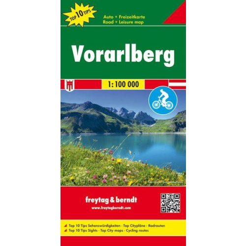 Voralberg autótérkép - Freytag-Berndt Top Tips