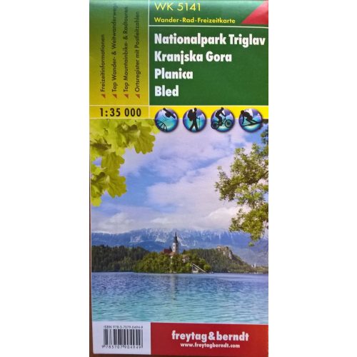 Triglav Nemzeti Park, Kranjska Gora, Planica, Bled turistatérkép (WK 5141) - Freytag-Berndt