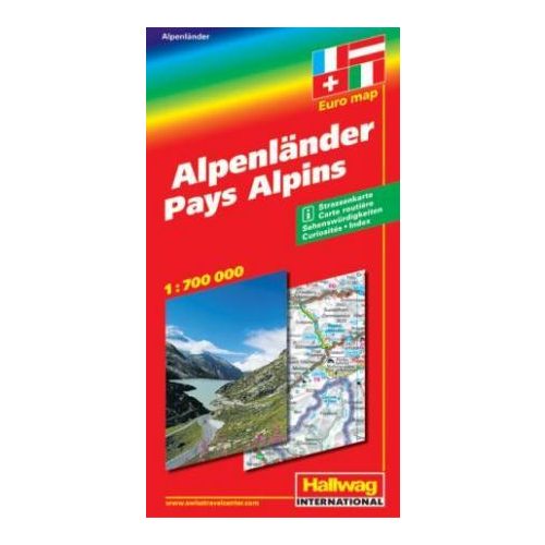 Alpok országai autótérkép - Hallwag