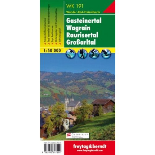 Gasteinertal, Wagrain, Raurisertal & Grossarltal, hiking map (WK 191) - Freytag-Berndt