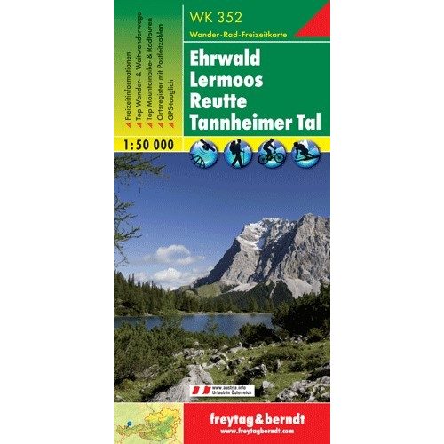 Ehrwald, Lermoos, Reutte, Tannheimer Tal turistatérkép (WK 352) - Freytag-Berndt