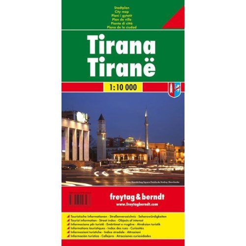 Tirana, city map - Freytag-Berndt
