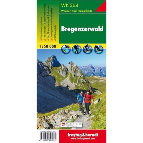 Bregenz Forest, hiking map (WK 364) - Freytag-Berndt