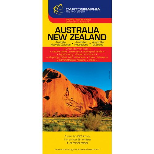 Australia & New Zealand, travel map - Cartographia