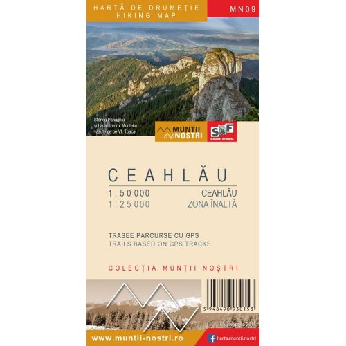 Ceahlău, hiking map - Munţii Noştri