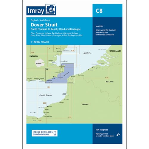 Dover Strait, nautical map (C8) - Imray