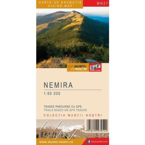 Nemira Mountains, hiking map - Munţii Noştri