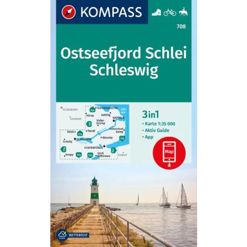 Schlei & Schleswig, hiking map (WK 708) - Kompass