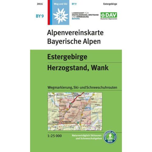 Estergebirge, hiking map (BY-9) - Alpenvereinskarte