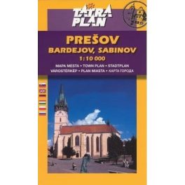 Prešov, Bardejov & Sabinov, town map - Tatraplan