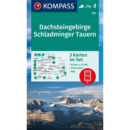 Dachstein & Schladminger Tauern, hiking map set (WK 293) - Kompass