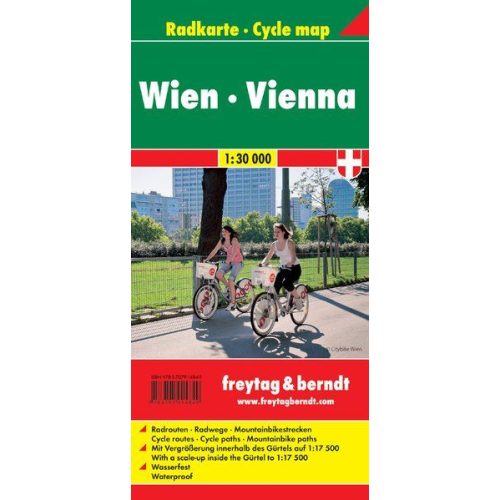 Vienna, cycling map - Freytag-Berndt