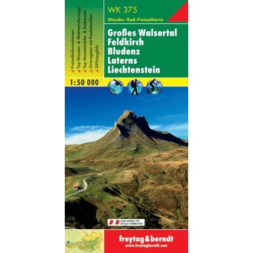 Großes Walsertal, Feldkirch, Bludenz, Laterns & Liechtenstein, hiking map (WK 375) - Freytag-Berndt
