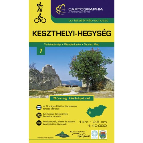 Keszthely Hills, hiking map - Cartographia
