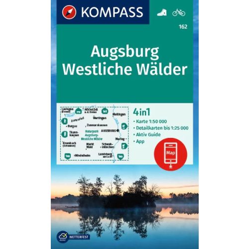 Augsburg, Westliche Wälder turistatérkép (WK 162) - Kompass