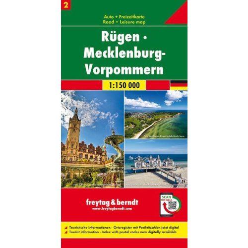 Rügen, Mecklenburg-Vorpommern térkép - Freytag-Berndt