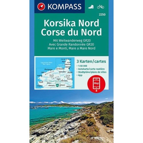 Korzika (észak) turistatérkép (WK 2250) - Kompass