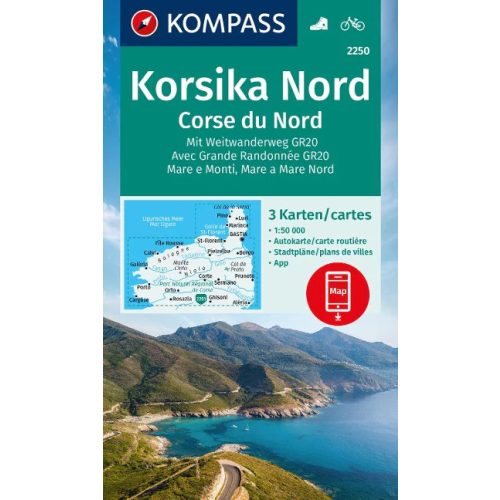 Korzika (észak) turistatérkép szett (WK 2250) - Kompass