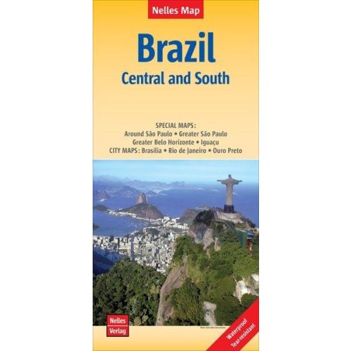 Brazília (közép és dél) térkép - Nelles