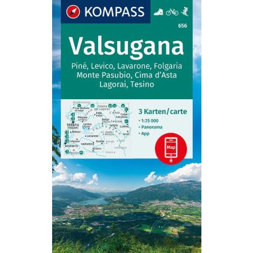 Valsugana turistatérkép szett (WK 656) - Kompass