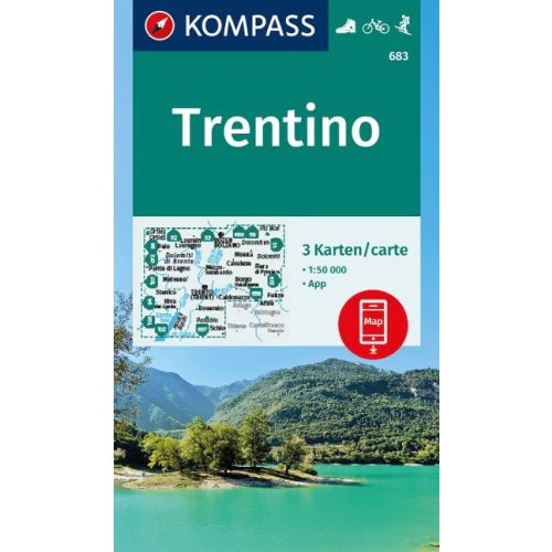 Trentino turistatérkép szett (WK 683) - Kompass