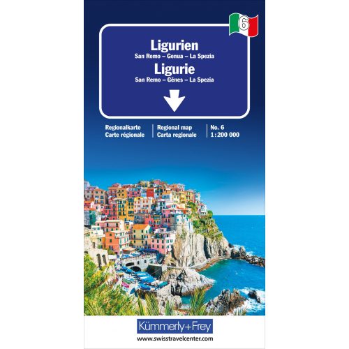 Liguria, travel map - Kümmerly + Frey